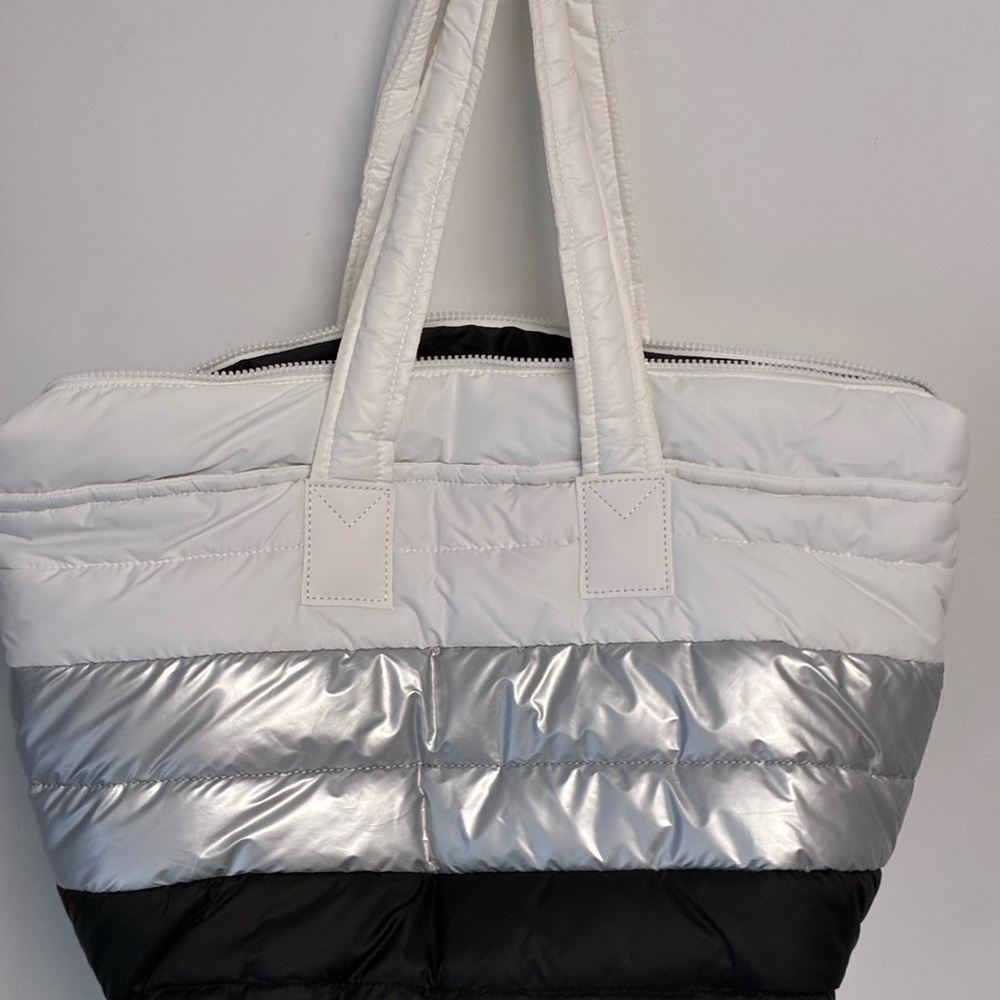 Wildfox White, Silver, and Black Tote Bag